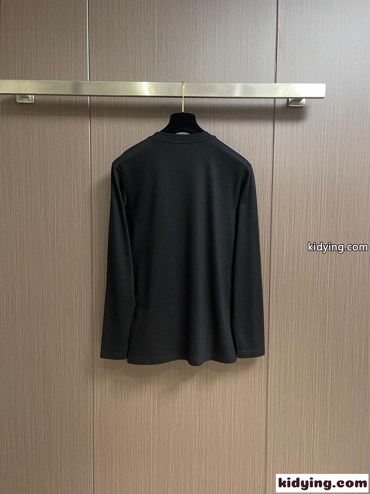 ベーシック ドルチェ&ガッバーナ Tシャツ コピー ロゴ コットン 長袖Tシャツ-1