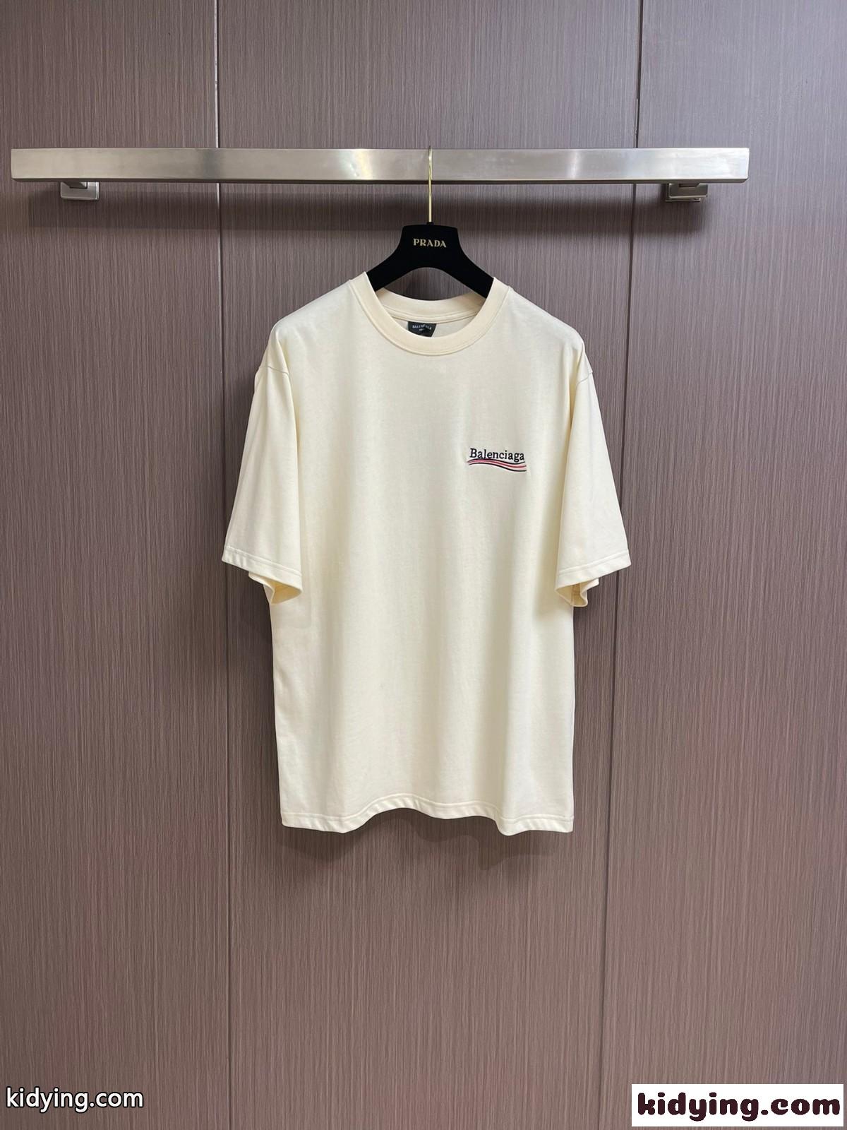 人気 POLITICAL CAMPAIGN 半袖Tシャツ バレンシアガ Tシャツ コピー ベージュ-1