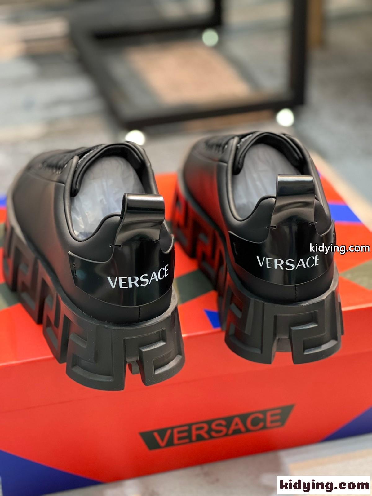 カジュアル トレンド 滑り止め 厚底 メンズ 人気 ヴェルサーチェ スニーカー コピー レースアップ かっこいい お洒落 靴-3