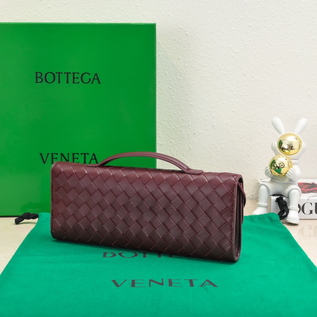 ハンドル付き ロング クラッチバッグ ボッテガ・ヴェネタ バッグ スーパーコピー ワイン-1