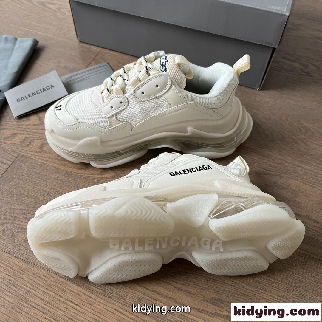 人気 軽量 Triple S Clear Sole バレンシアガ スニーカー スーパーコピー ホワイト-4