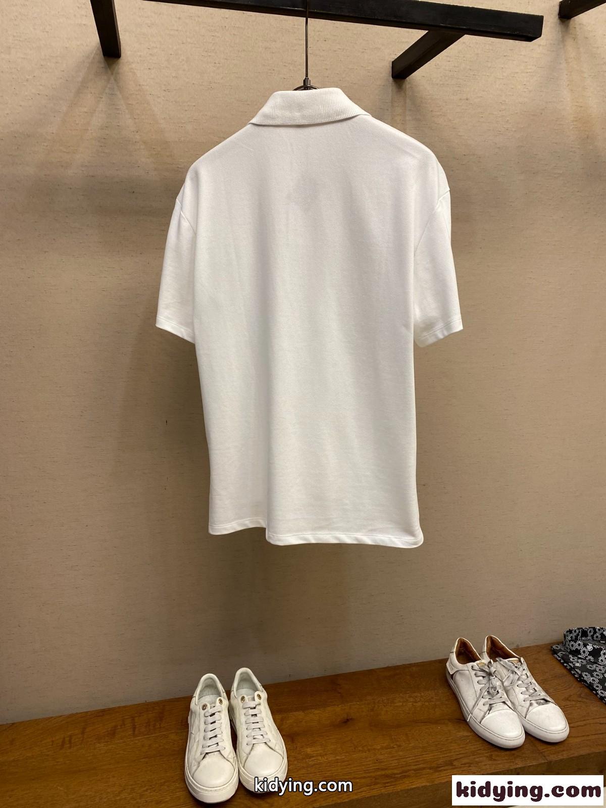 洗練された コットン ポロシャツ ロエベ Tシャツ コピー 半袖 ホワイト-1