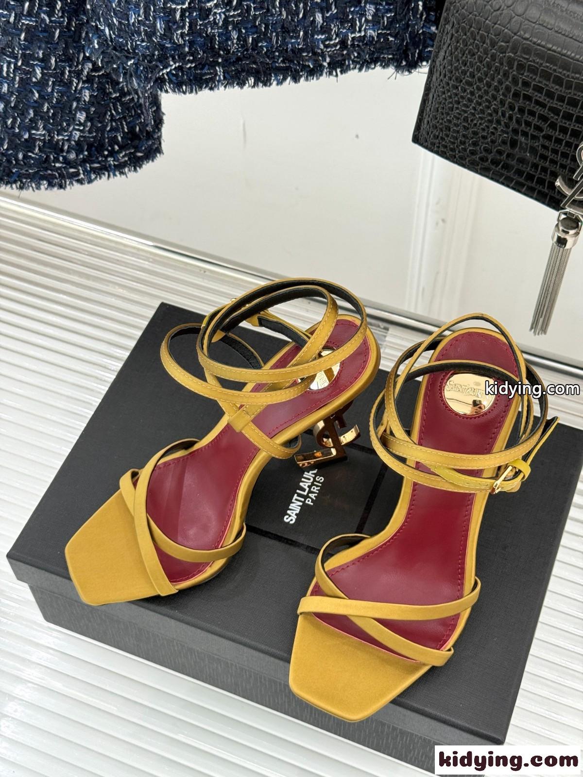 エレガント YSL オピウム サンダル イヴ・サンローラン コピー イエロー-1