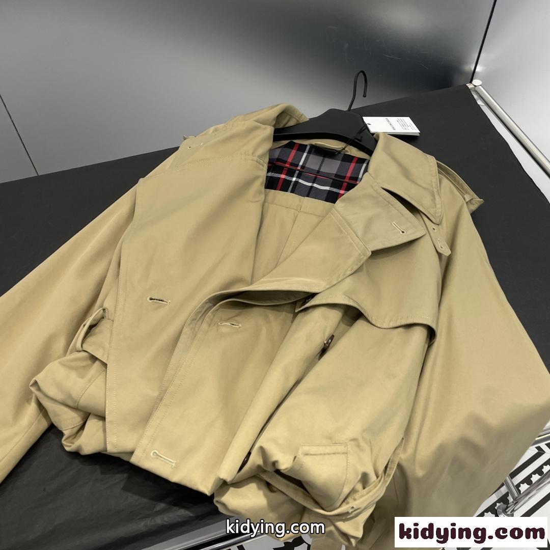 FOLDED トレンチコート バレンシアガ ジャケット コピー ショート-1