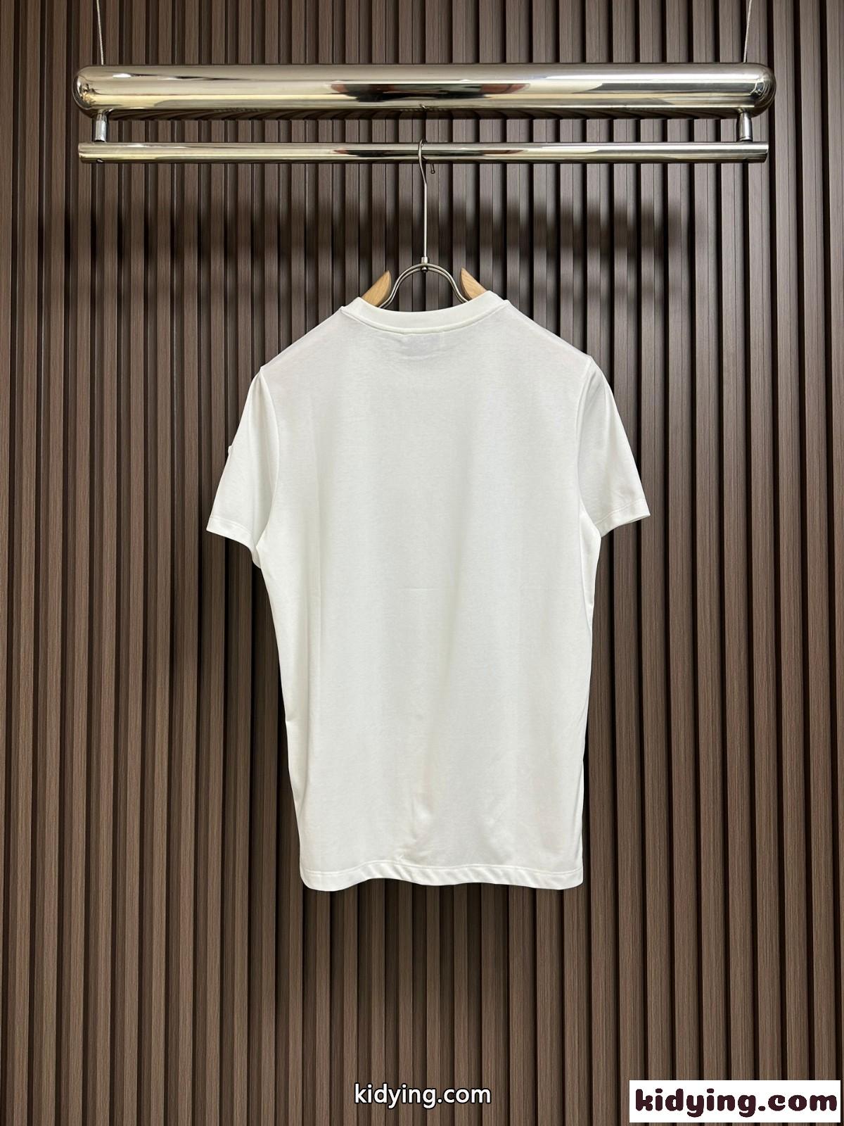 カジュアル 定番 クルーネック 半袖Tシャツ モンクレール Tシャツ コピー ホワイト-0