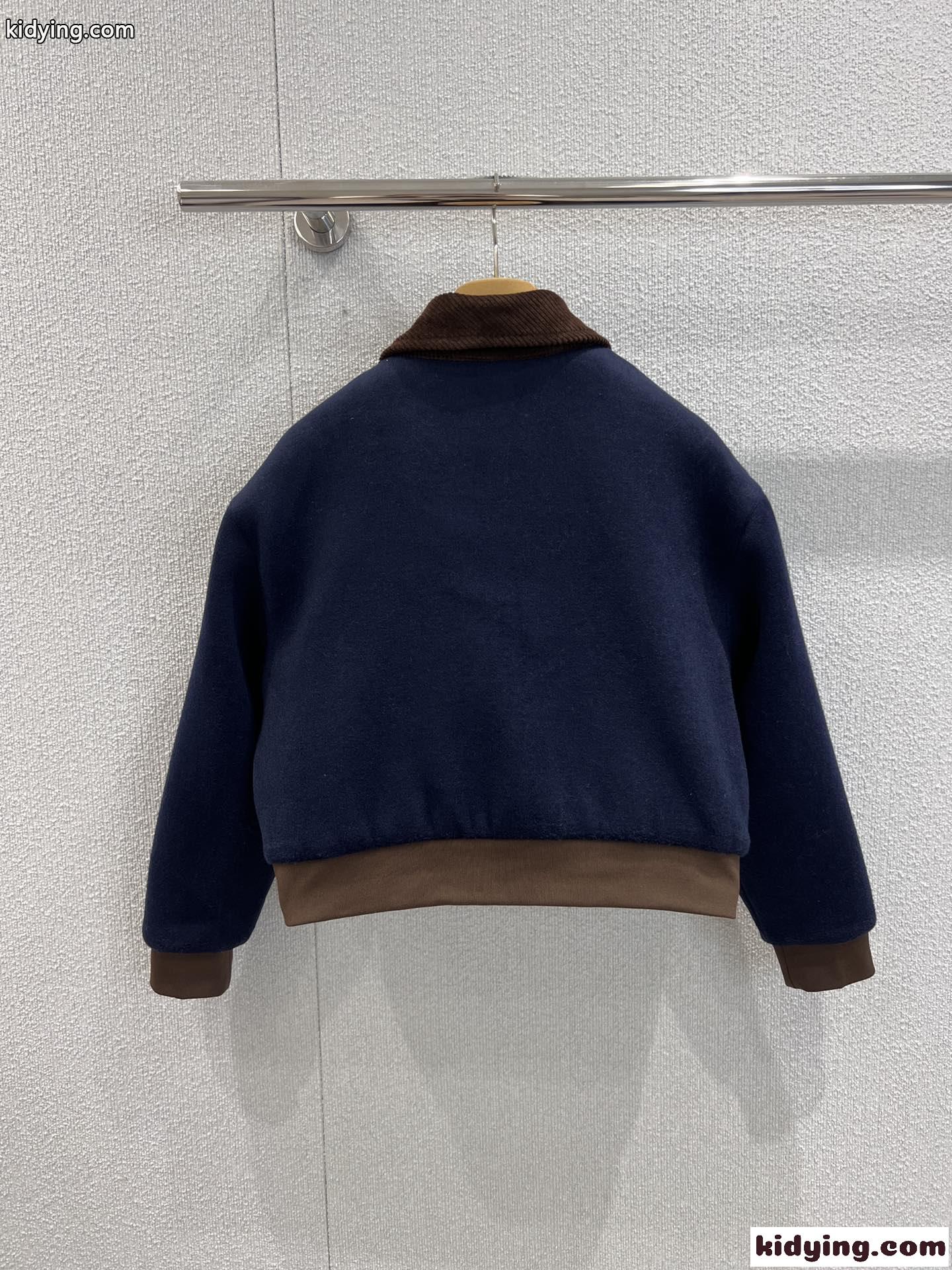 上品 カジュアル コーデュロイ襟 ウール ショートジャケット ミュウミュウ ジャケット コピー-1