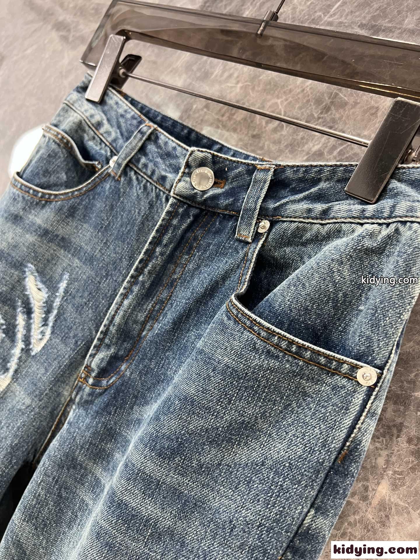 レーザーディストレストロゴ ジーンズ アレキサンダーワング パンツ コピー デニムパンツ-5