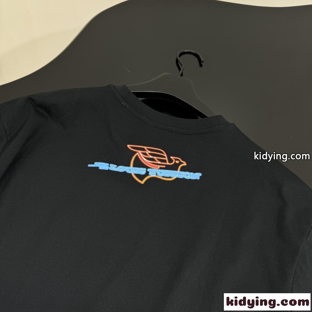グラフィックエンベリッシュドコットンTシャツ ルイヴィトン Tシャツ コピー 半袖Tシャツ-3