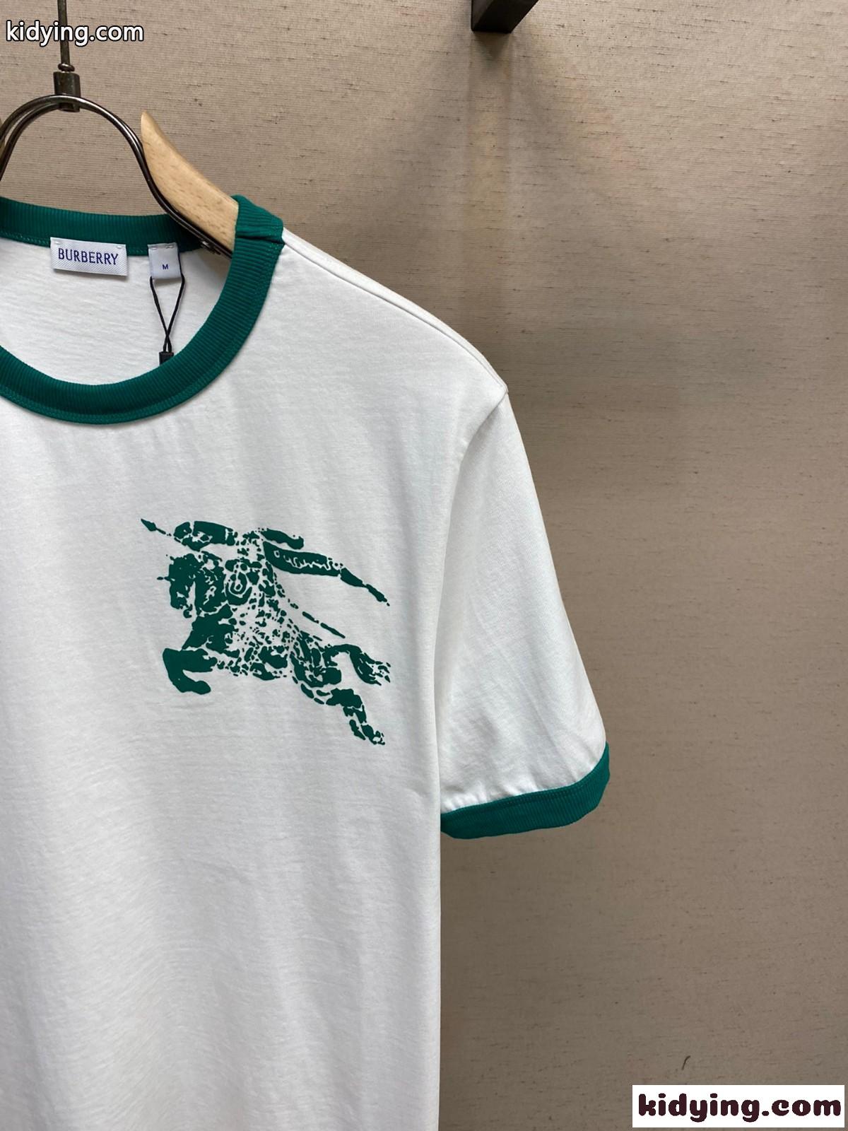バーバリー 半袖Tシャツ コピー おしゃれ コットンク ルーネック Tシャツ-4