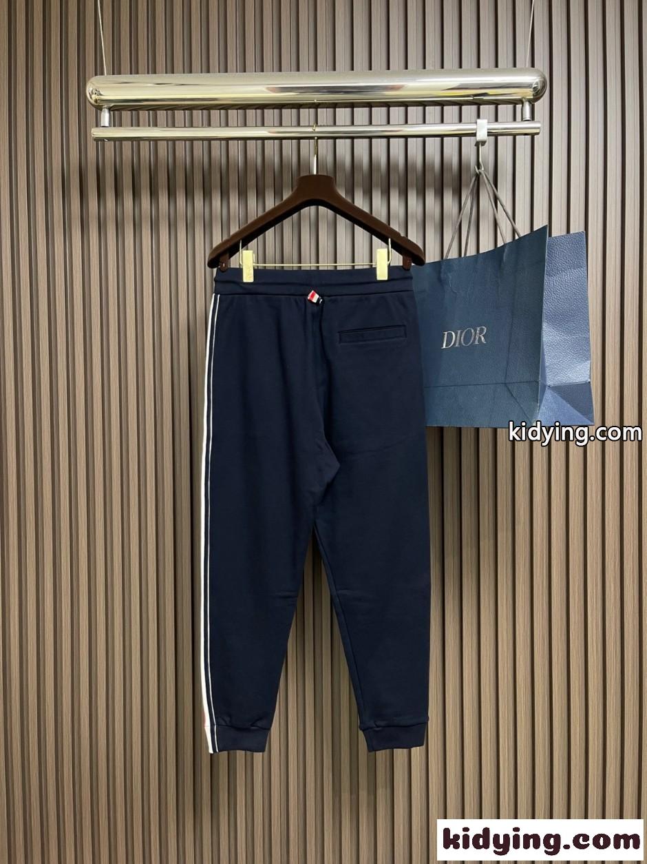 カジュアル サイドライン スウェットパンツ トムブラウン パンツ 偽物 ネイビー-1