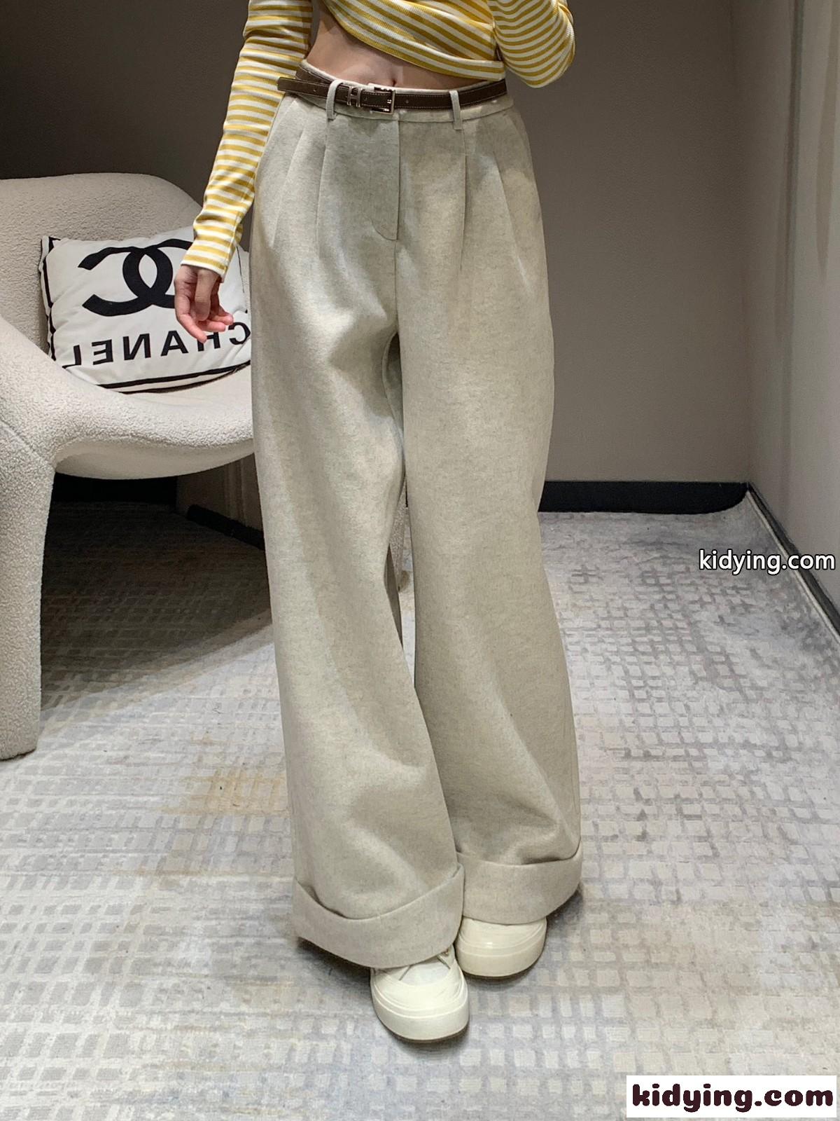 大人 カジュアル ゆったり ワイドパンツ エルメス パンツ コピー ベージュ-0
