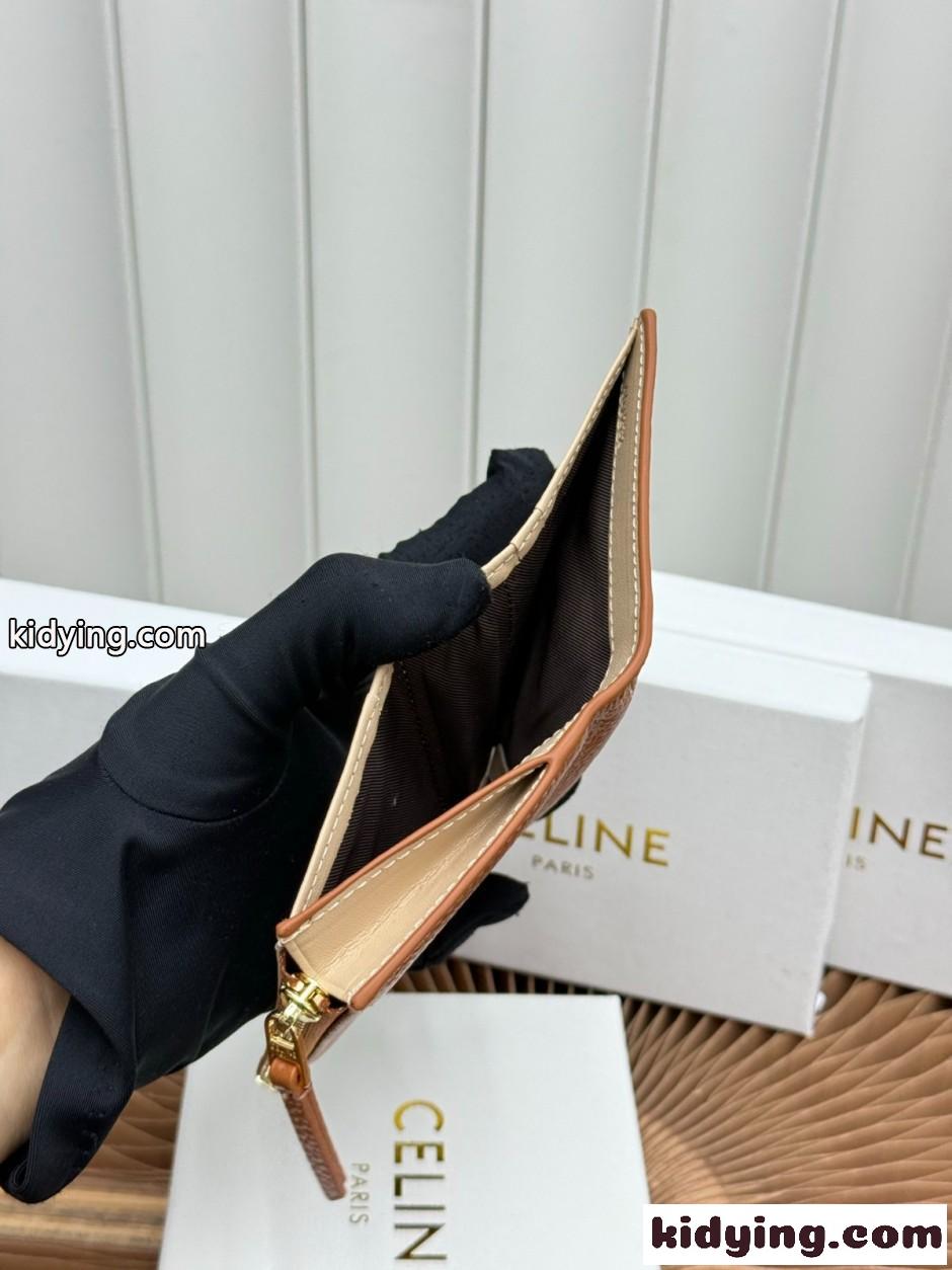 セリーヌ 財布 コピー 人気 おしゃれ 2つ折り財布 ウォレット ブラウン-3