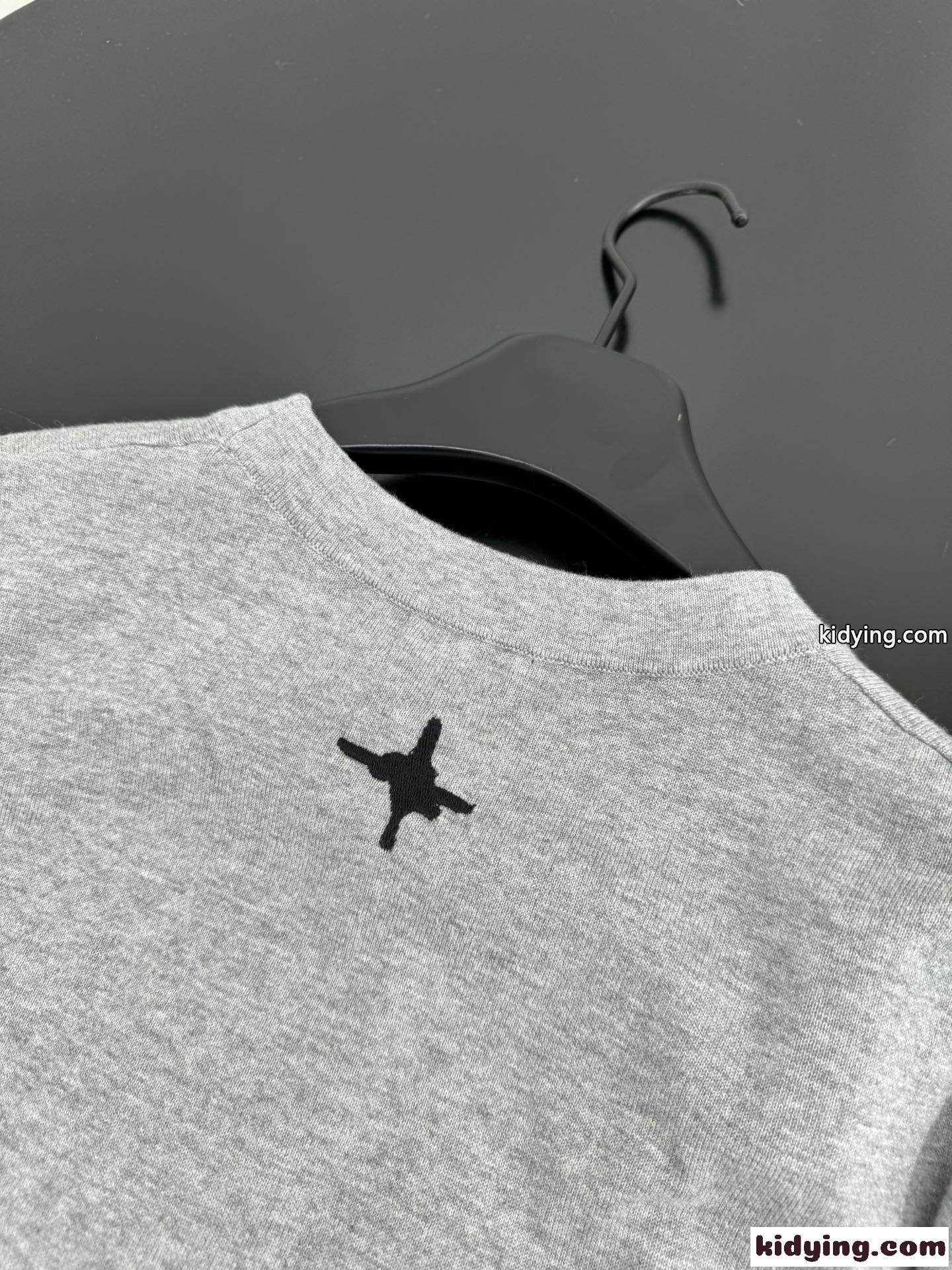 大人カジュアルクルーネック半袖Tシャツ クリスチャン・ディオール Tシャツ コピー グレー-3