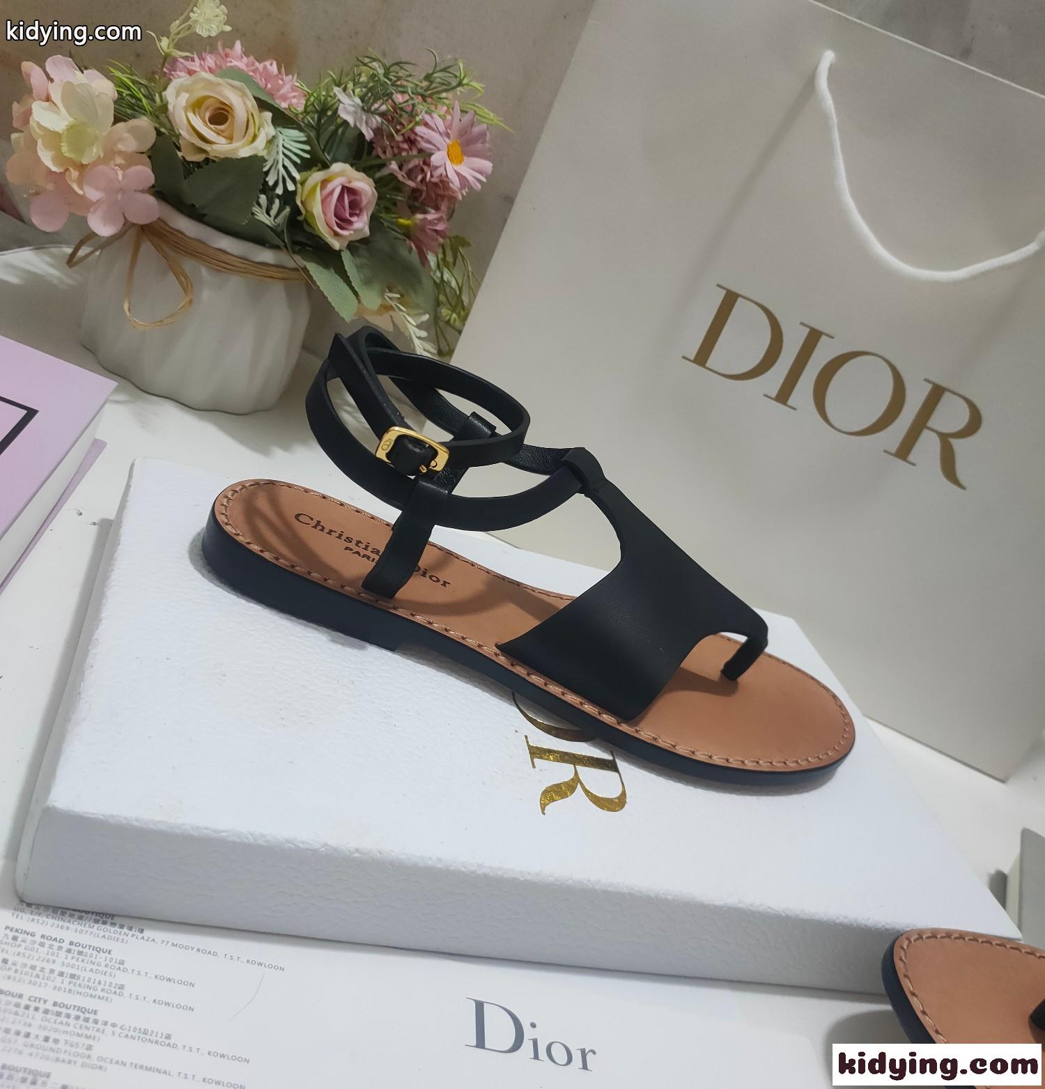 Dioriviera Dior Sun ビーチサンダル クリスチャン・ディオール サンダル コピー ブラック-3