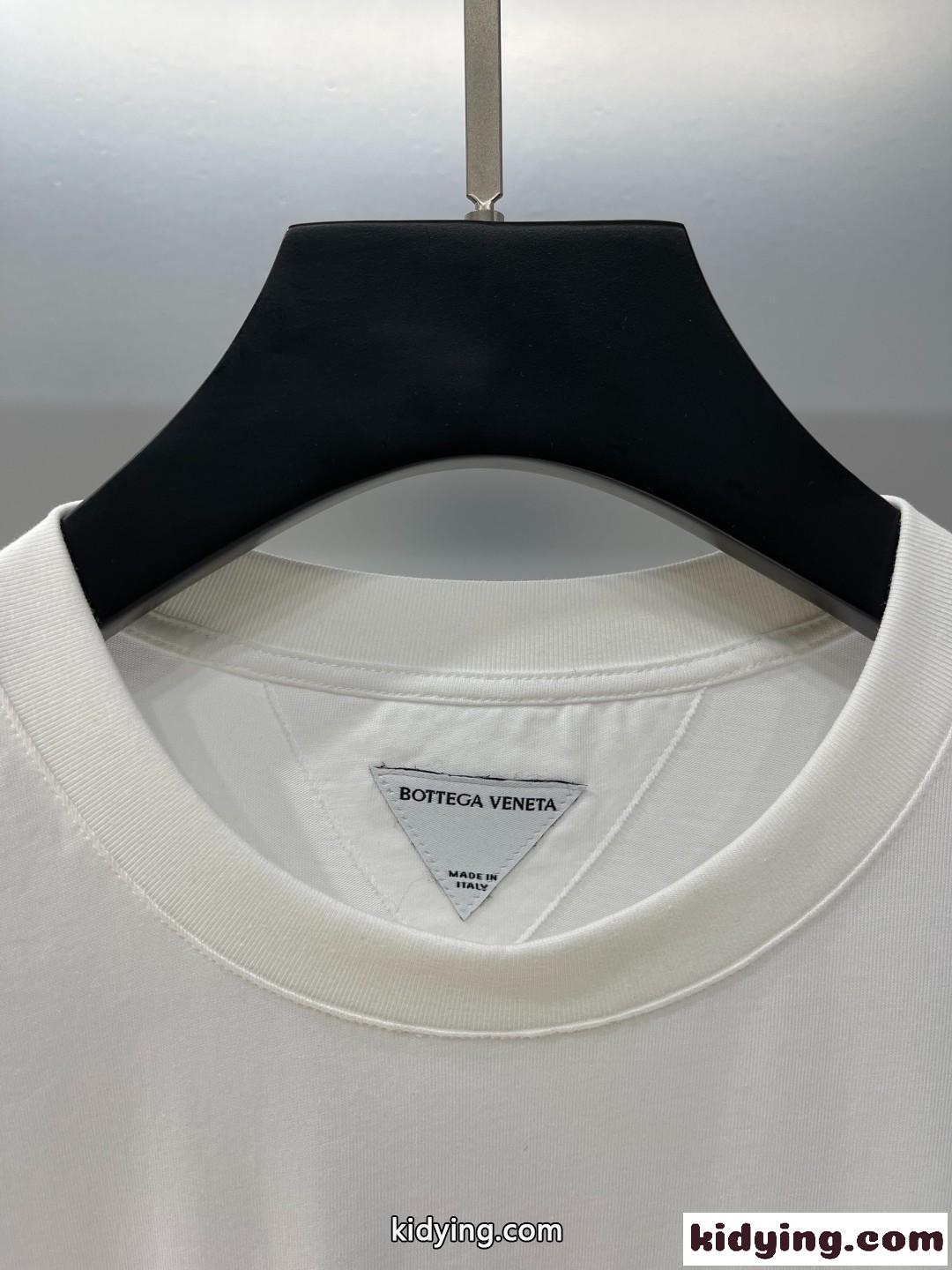 ユニセックス クラッシュド プリント 半袖Tシャツ ボッテガ・ヴェネタ Tシャツ コピー ホワイト-0