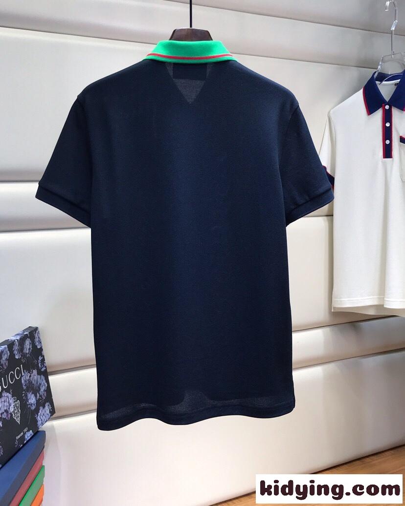 人気 グッチ Tシャツ コピー メンズ キャット 刺繍入り コットン ポロシャツ-3