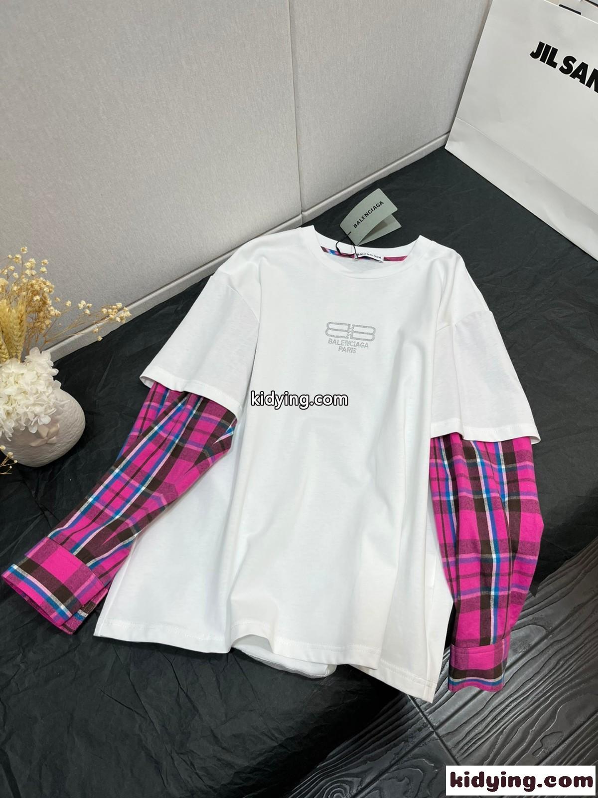 お洒落 レイヤード 長袖 クルーネック バレンシアガ tシャツ コピー カジュアル 合わせやすい-1