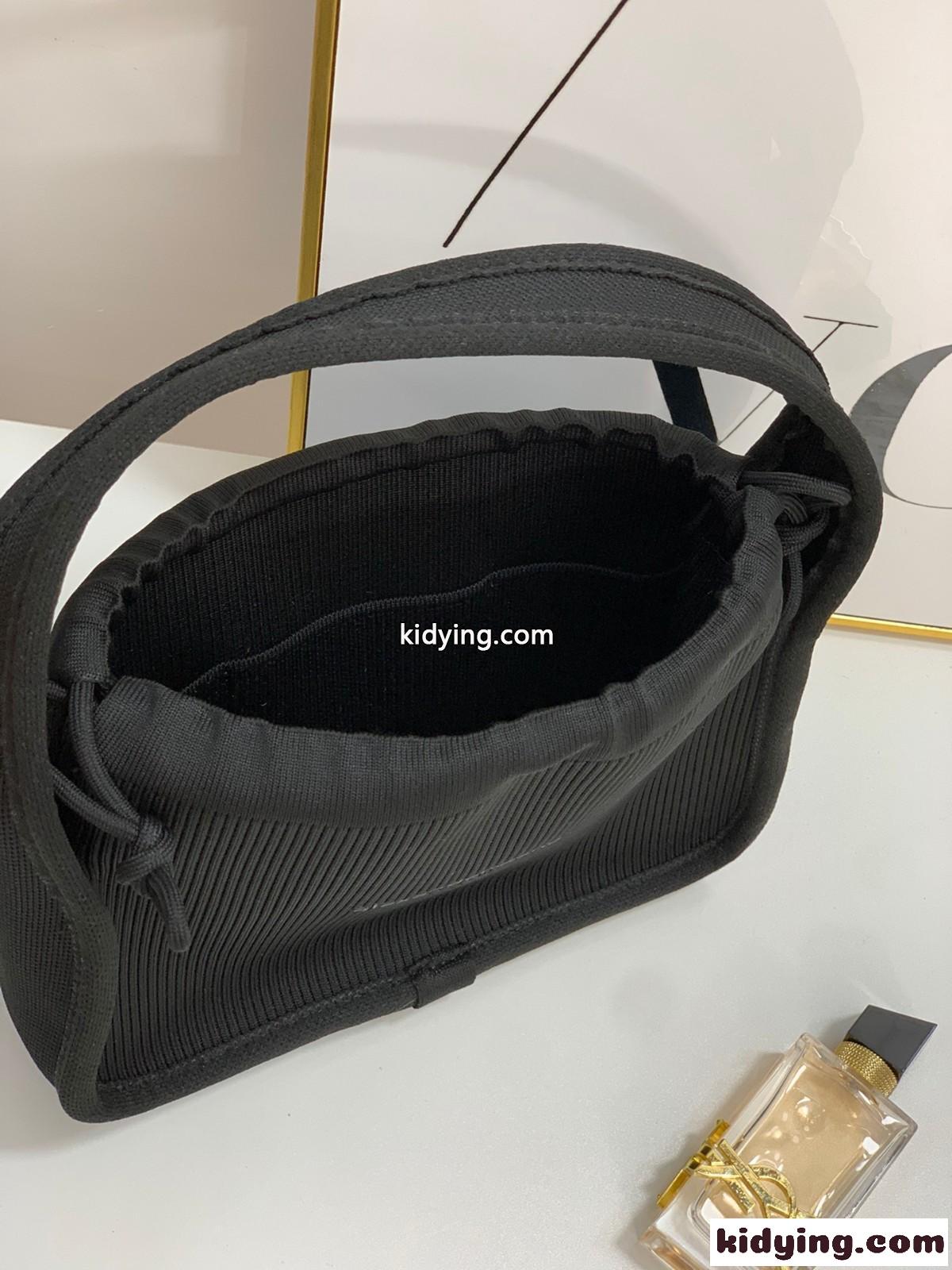 Alexander Wang Ryan スモール リブニット ハンドバッグ アレキサンダーワング バッグ コピー ブラック-3