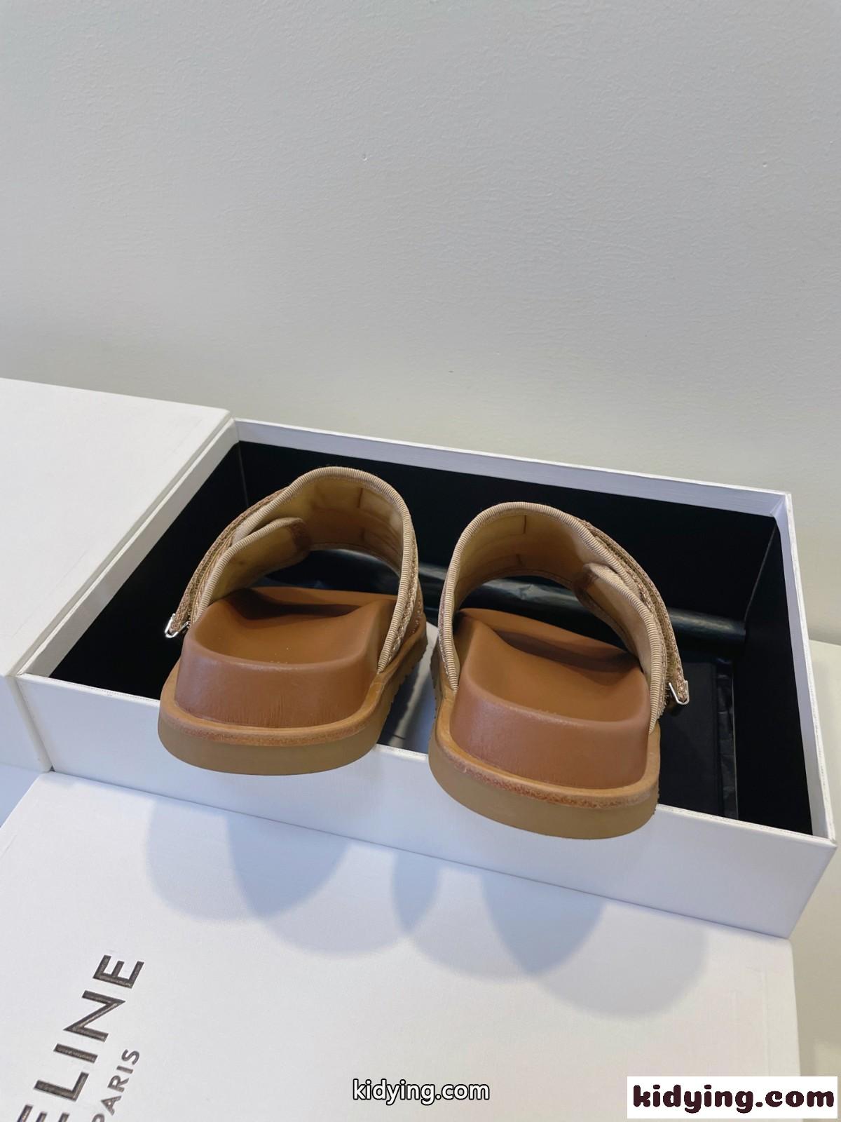 CELINE ピーテオ ストラッピーサンダル セリーヌ スーパーコピー ブラウン-4