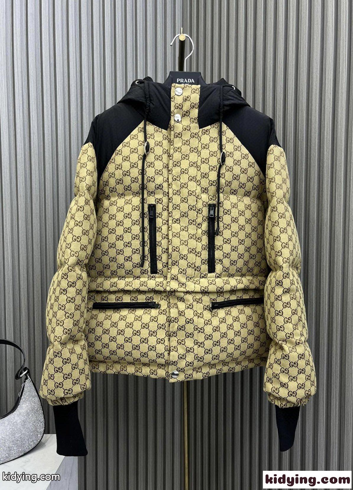 GGキャンバス ボンバージャケット グッチ ダウンジャケット コピー ユニセックス-1