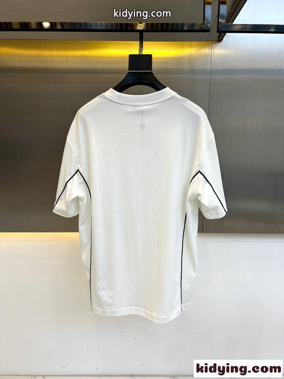 モンクレール 半袖Tシャツ コピー カジュアル ロゴ コットンtシャツ ホワイト-4