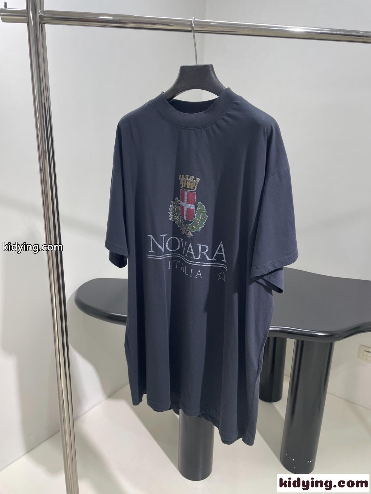 ユニセックス プリント入り オーバーサイズ 半袖Tシャツ バレンシアガ Tシャツ コピー-0