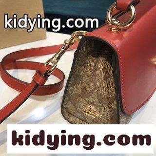 コーチバッグ 人気コピー coach/コーチの新型コーナーが同期する 斜めにバッグを掛けます PVCは牛皮を張る-4
