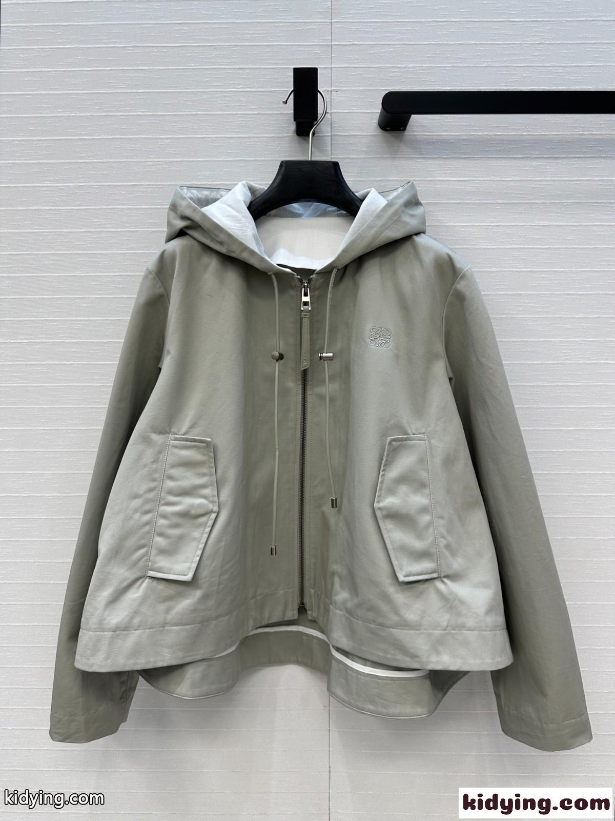 カジュアル フーデッドジャケット ロエベ ジャケット コピー アナグラム-0