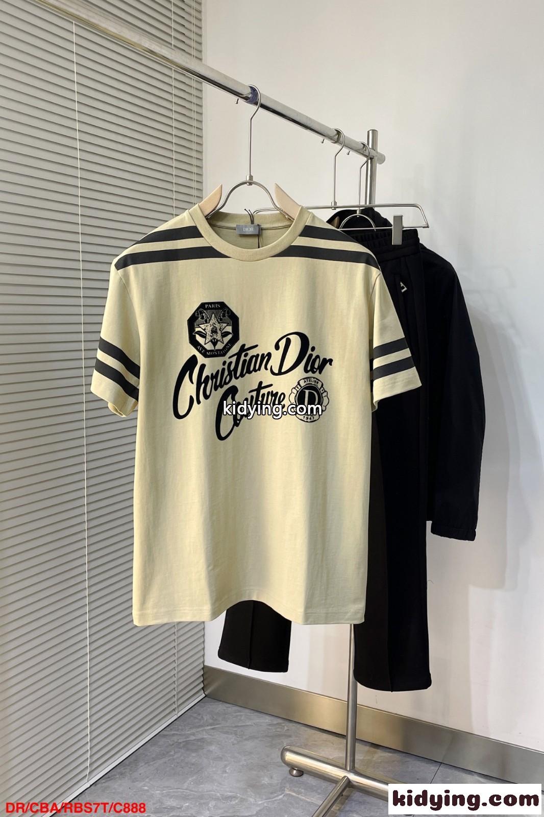 クリスチャン・ディオール Tシャツ コピー 定番 カジュアル ロゴ入り 半袖Tシャツ-0