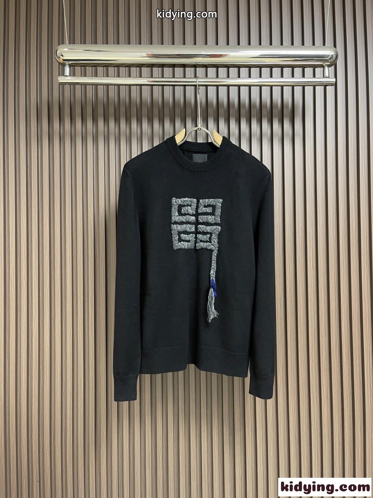 上品 おしゃれ ロゴ プルオーバー ジバンシィ セーター コピー クルーネック-0