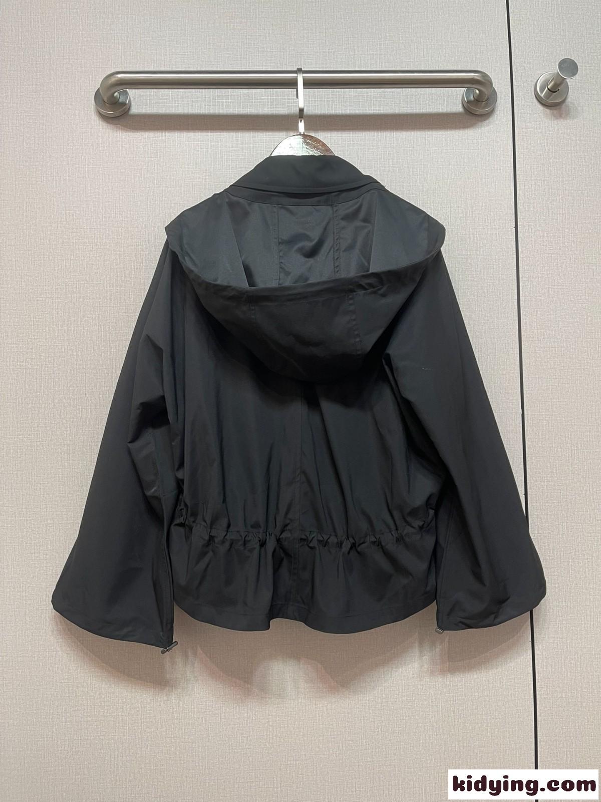 フーデッド トレンチジャケット バーバリー ジャケット コピー ブラック-4