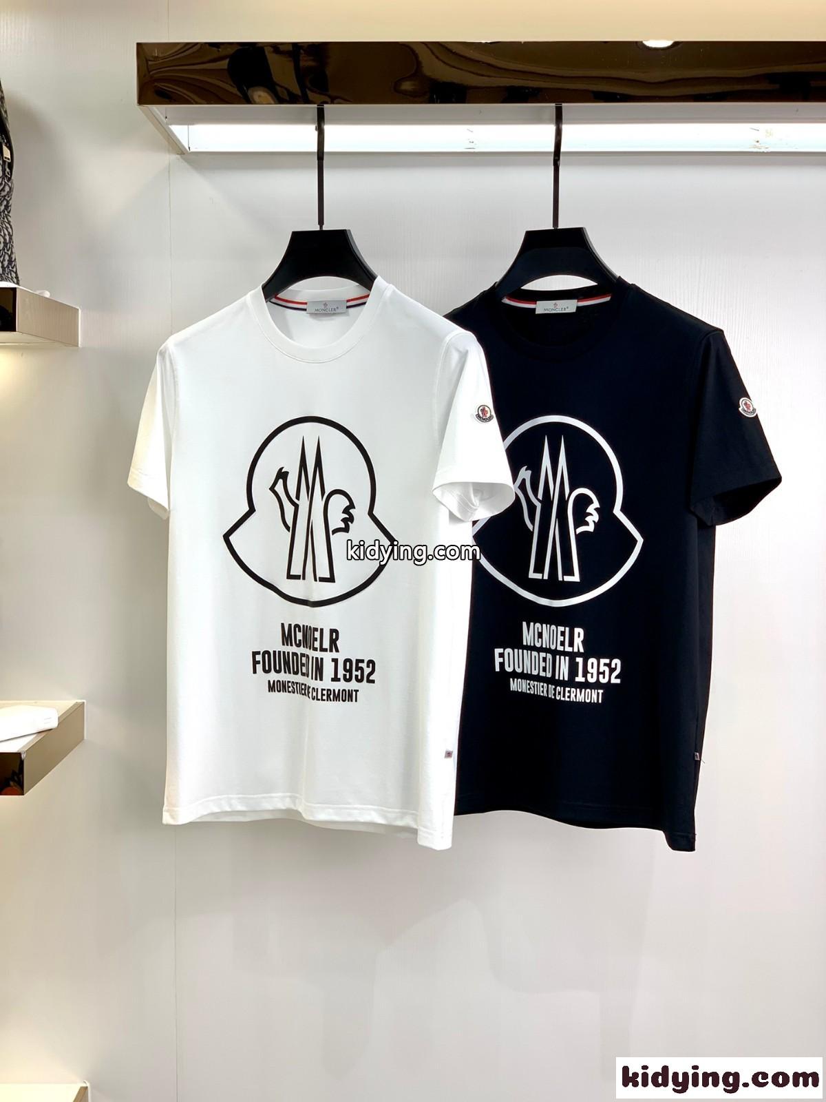 おしゃれ 人気 カジュアル プリント クルーネック モンクレール tシャツ コピー 半袖 春夏 コットン トップス-1