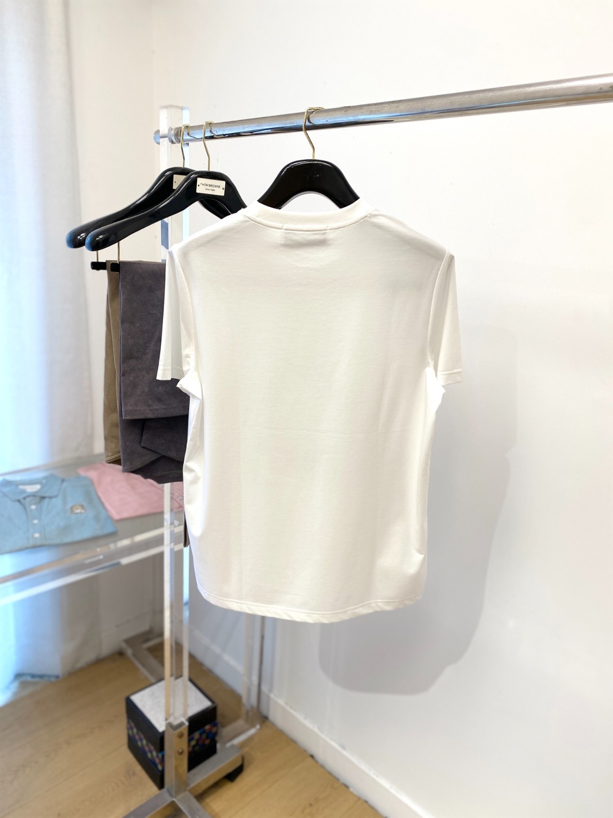 ロエベ Tシャツ 偽物 定番 ロゴ入り 半袖Tシャツ クルーネック ホワイト-4