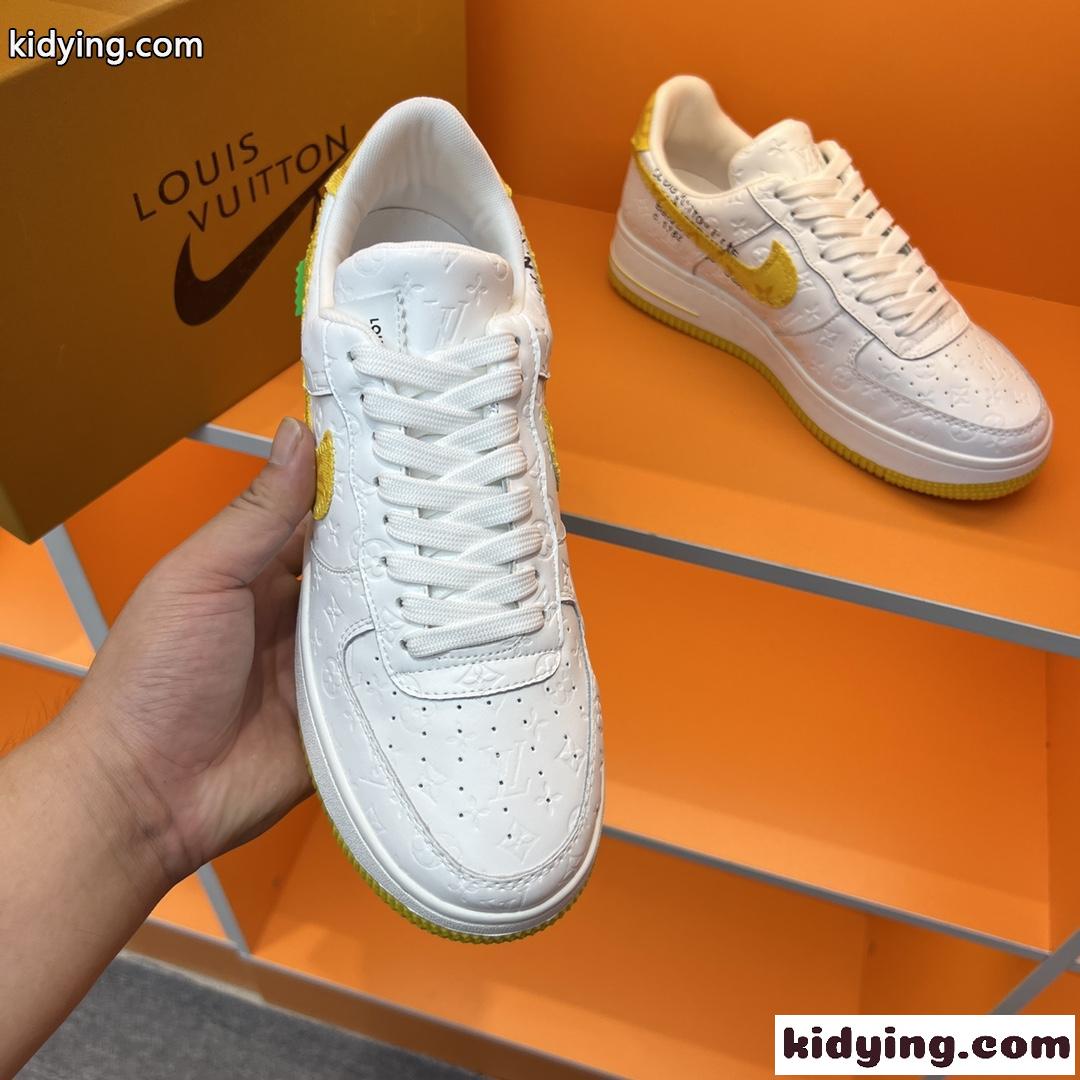 LV x OFF-WHITE x Nike 人気 おしゃれ カジュアル オフホワイト スニーカー コピー レースアップ-3