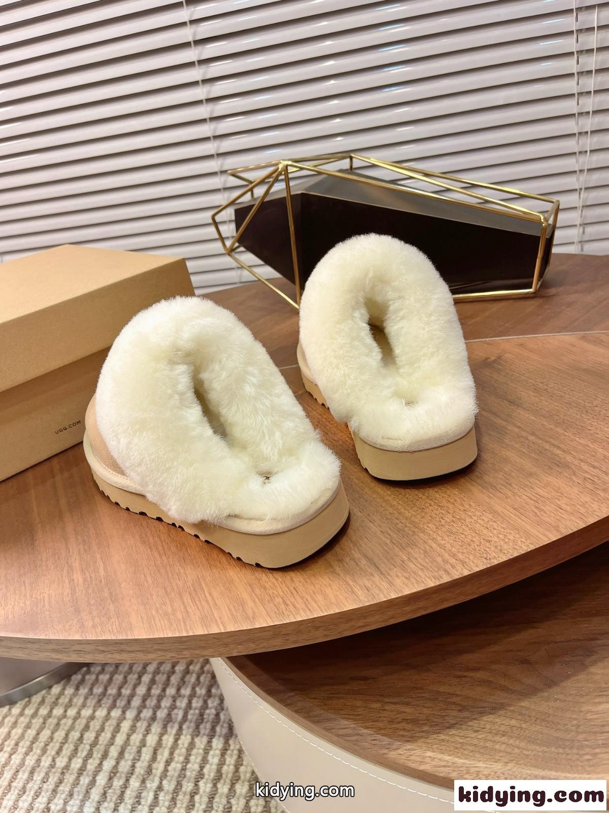 UGG ムートン ファー スリッパサンダル アグ スーパーコピー 定番 レディースシューズ-3