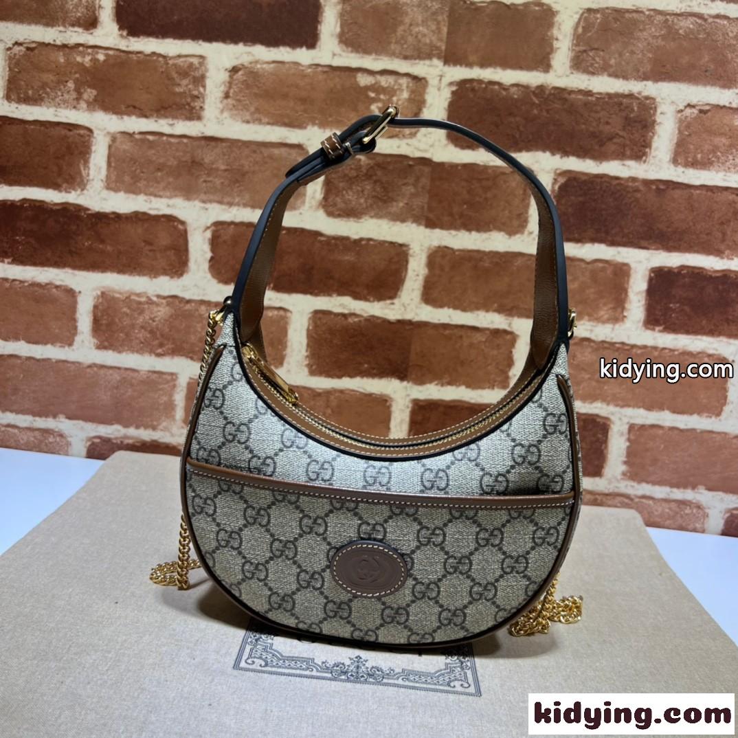 上品 フェミニン GG ハーフムーンシェイプ ミニバッグ グッチ バッグ コピー ショルダーバッグ-0