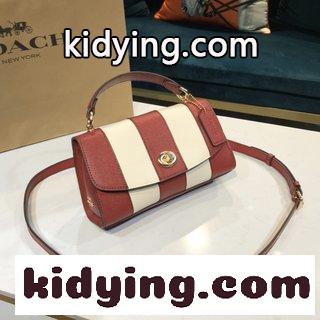 coach /コーチの新型Tilly23 横版手持ちカバーバッグ 縞模様のつなぎ合わせ 中国の赤いつなぎ合わせ コーチバッグ お手入れ コピー-1