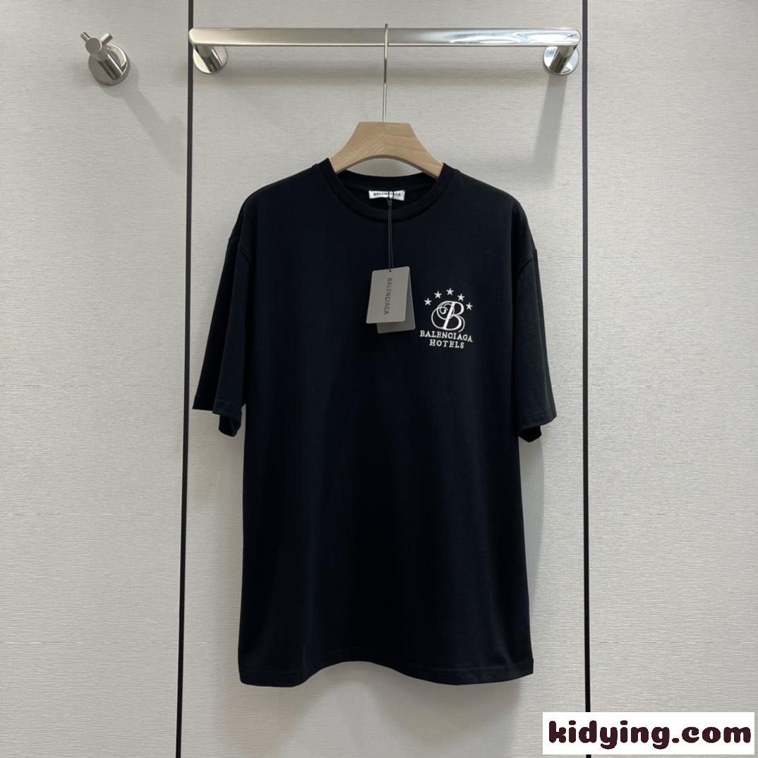 ゆったり 人気 おしゃれ カジュアル クルーネック ロゴ バレンシアガ 半袖tシャツ コピー 春夏 レディース トップス-1
