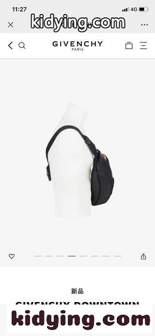 GIENCHY Downtownの黒いナイロンの腰巻きにはV型抜きが施されており サンローラン バッグ 通販コピー-4