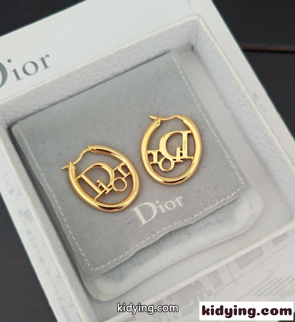 Dior Oblique フープピアス クリスチャン・ディオール イヤリング 偽物-3