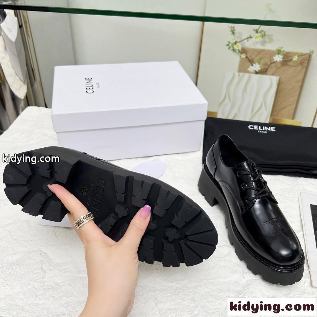 CELINE トリオンフ パンチング ローファー セリーヌ シューズ コピー レディース-5
