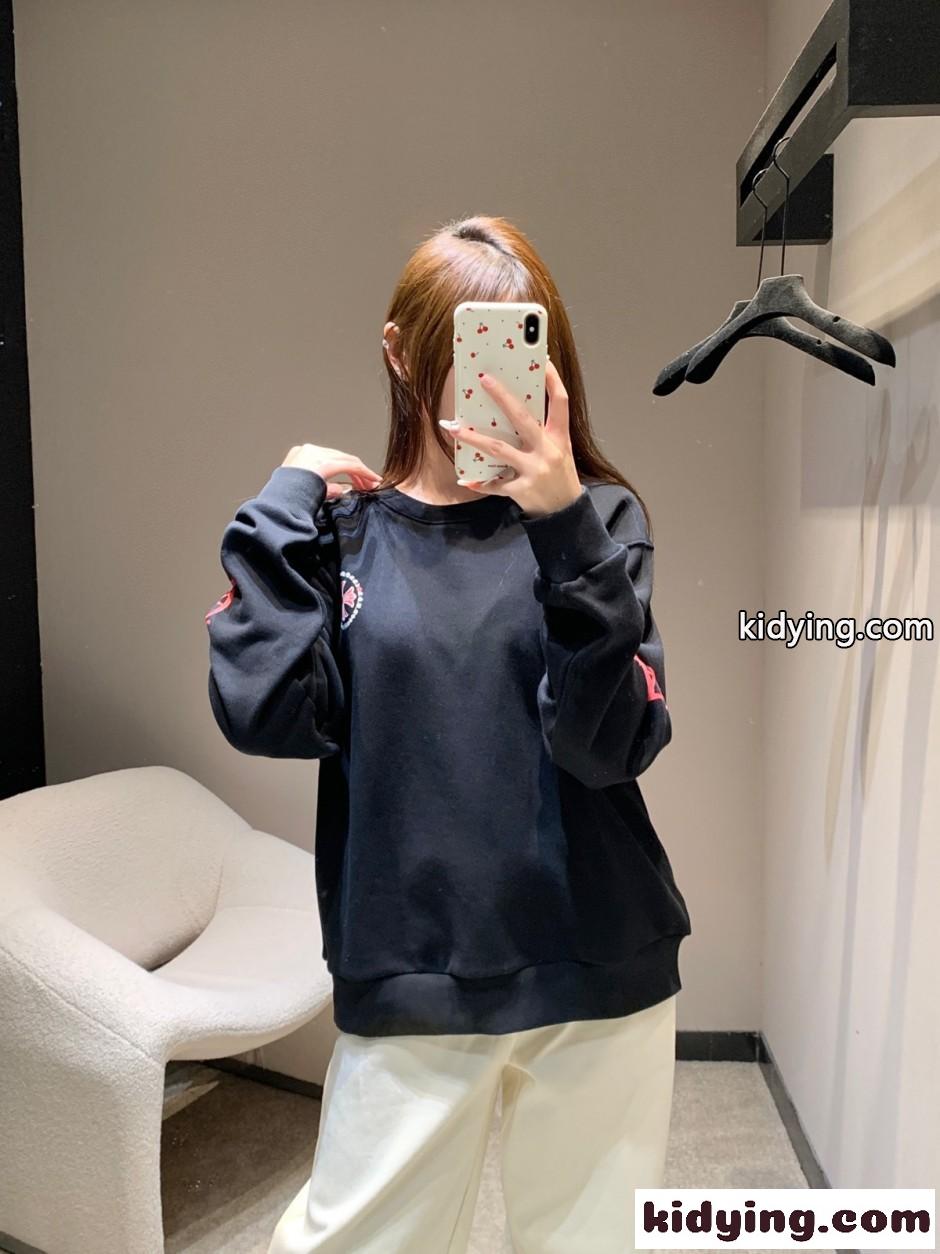 クロムハーツ Tシャツ 偽物 スタイリッシュ プリント コットン スウェットシャツ ブラック-4