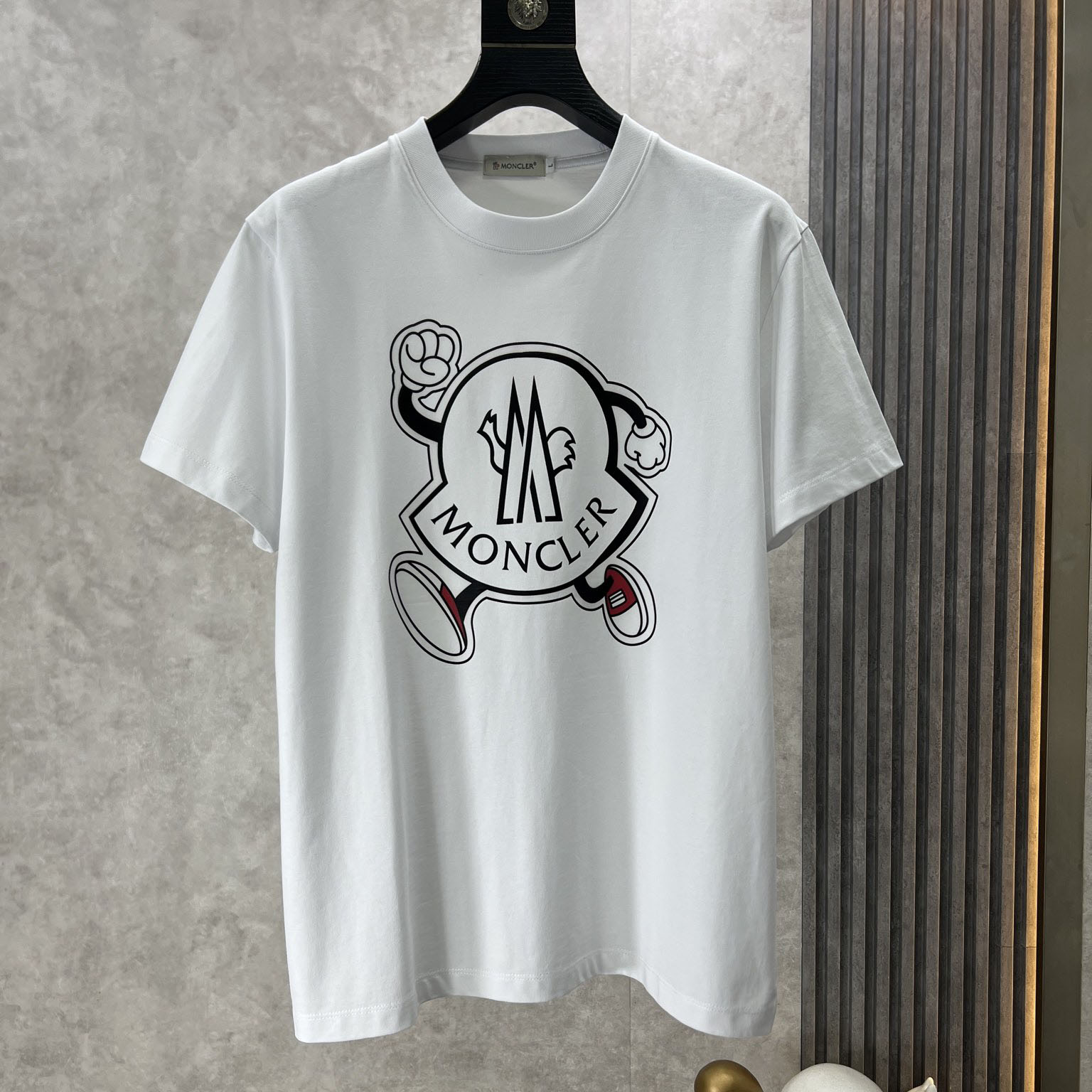 モンクレール Tシャツ コピー 可愛い おしゃれ プリント クルーネック 半袖 ホワイト-2