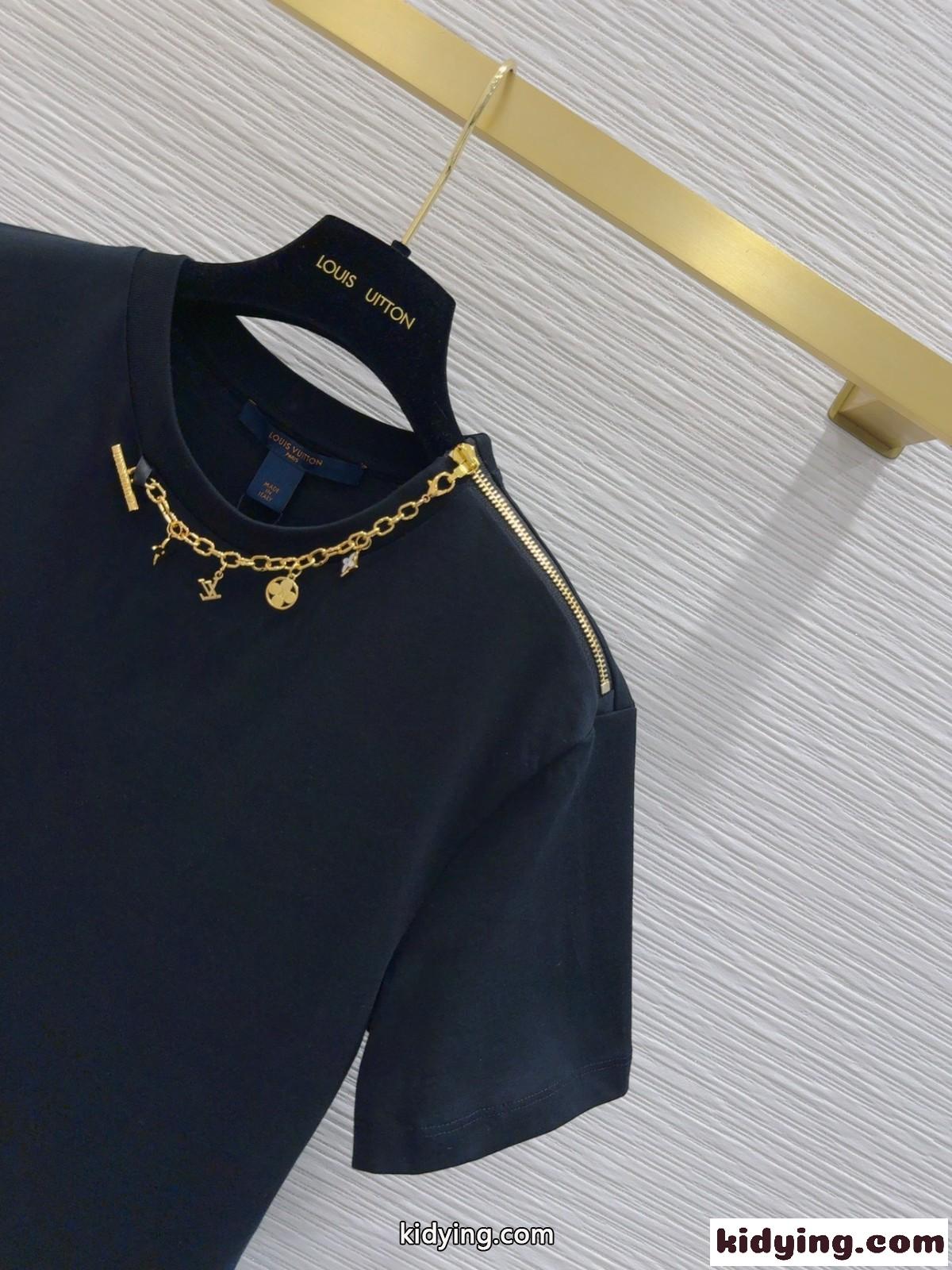 LVチャームTシャツドレス ルイヴィトン ワンピース コピー カジュアル-2
