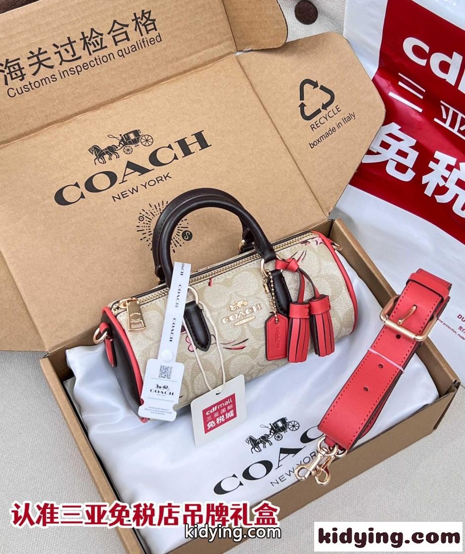 シグネチャー柄 コーチ バッグ スーパーコピー ミニボストンバッグ-1