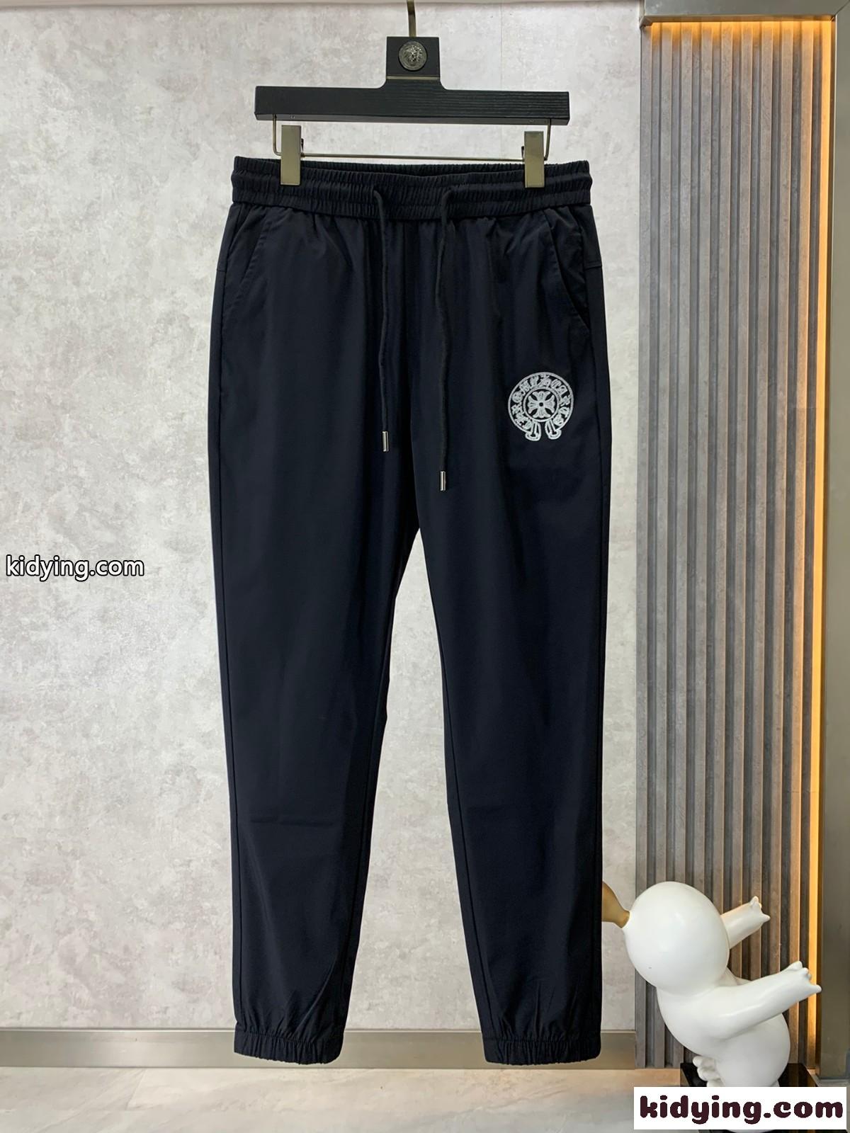 軽量 春夏メンズ スウェットパンツ クロムハーツ パンツ コピー イージーパンツ-2