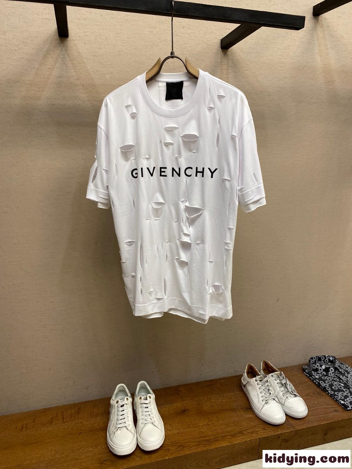 ダメージ加工 おしゃれクルーネックコットン ジバンシィ Tシャツ コピー 半袖 トップス-0