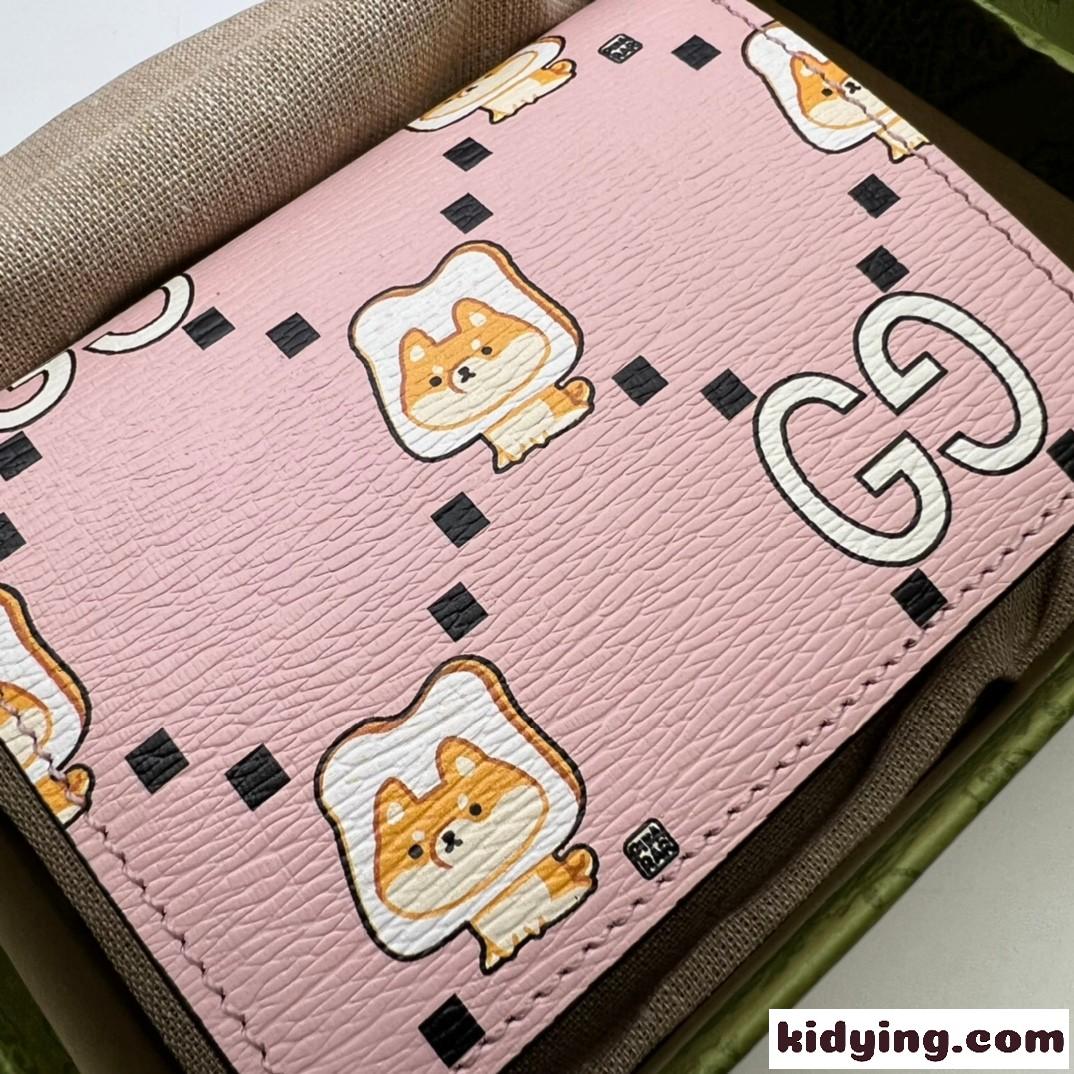 可愛い GG アニマル プリント カードケース ウォレット グッチ 財布 コピー レディース-1