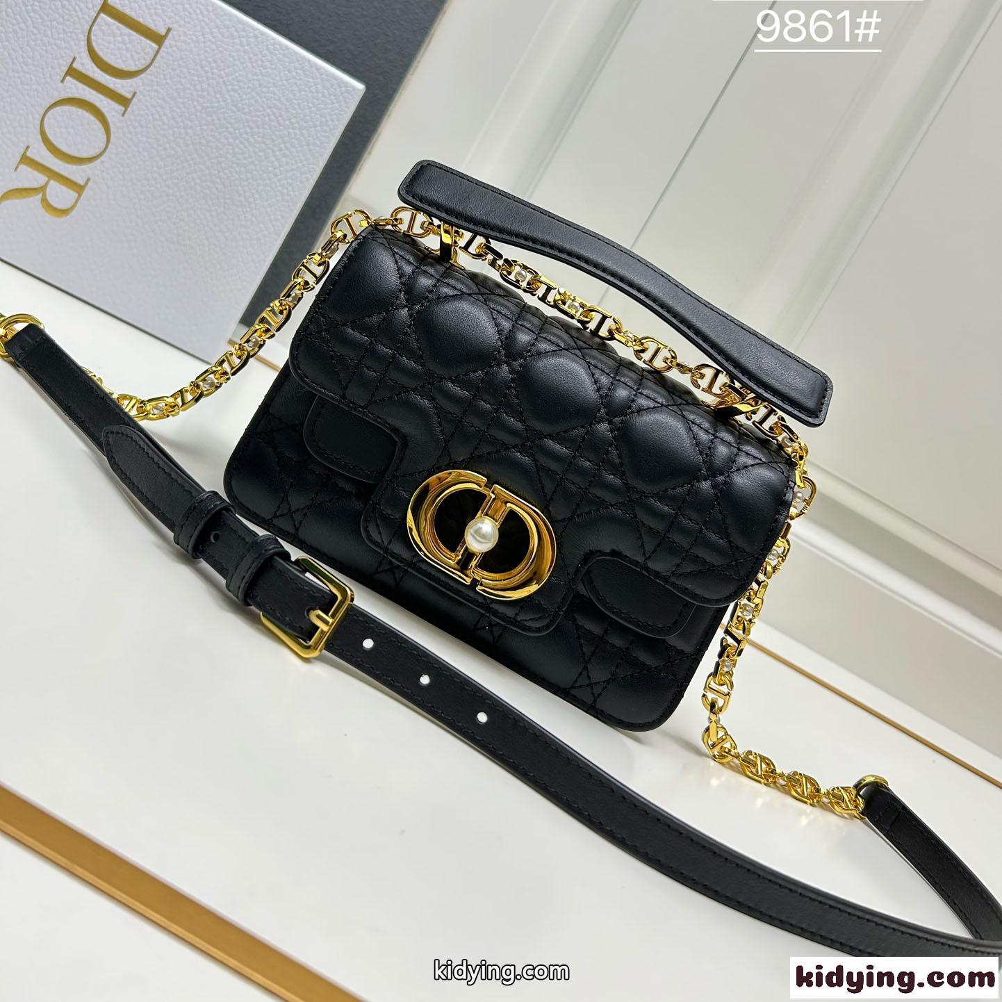 Dior Jolie トップハンドルバッグ スモール クリスチャン・ディオール バッグ コピー ブラック-0