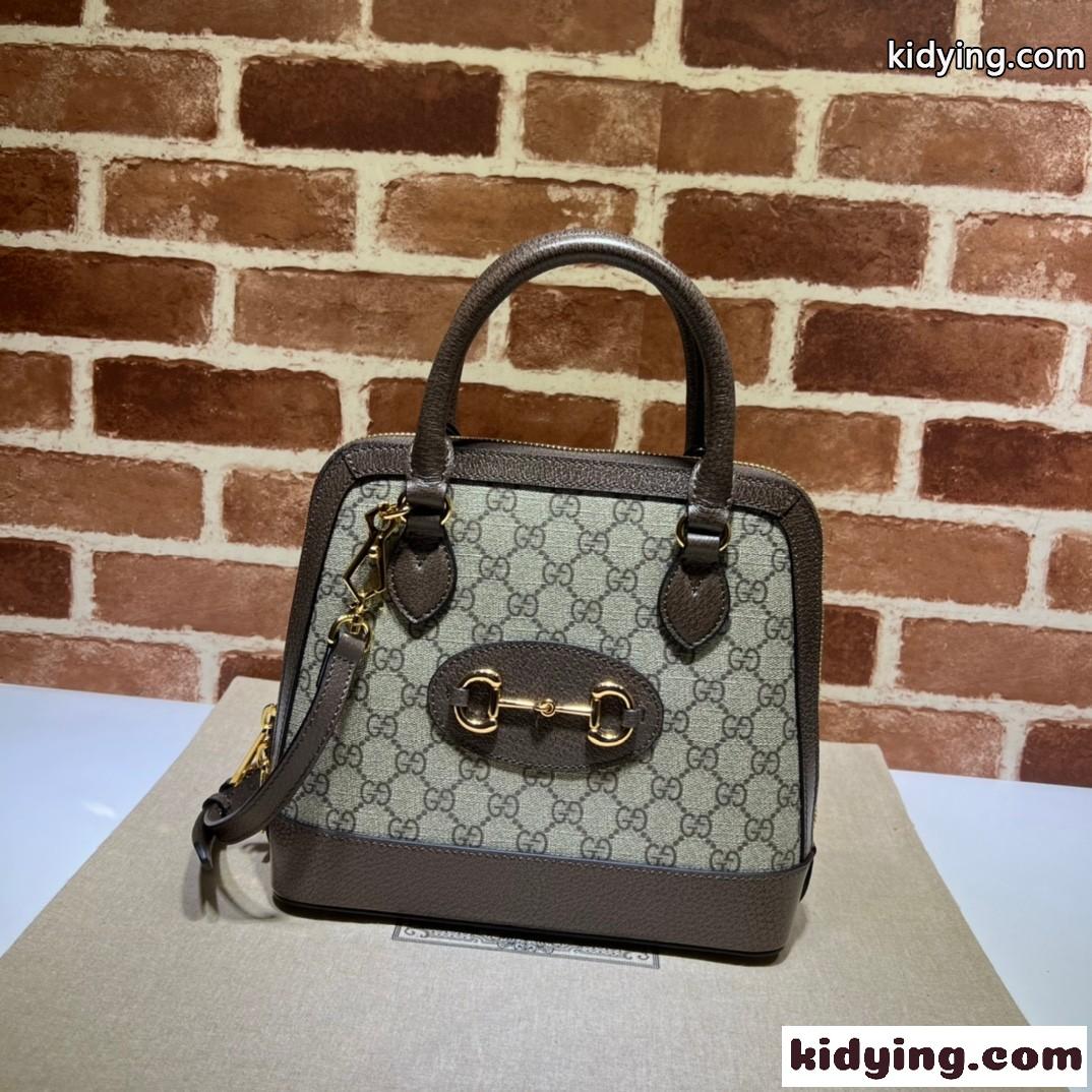 グッチ ホースビット 1955 スモール トップハンドルバッグ キャンバス&レザー グッチ バッグ レディース コピー-1